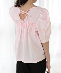 MODE ROBE | バックギャザーリボンパフショルダ―トップス(Tシャツ/カットソー)