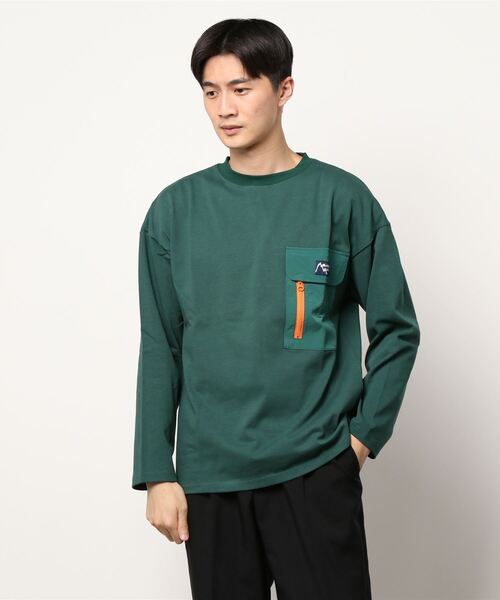 Mountain Mania(マウンテンマニア)の「【Mountain Mania】POKET LONG T-SHIRTS/ロングTシャツ/メンズ(Tシャツ/カットソー・メンズ・ブラック/グリーン/ホワイト/ライトブラウン・L/XL/M)」の4枚目の写真