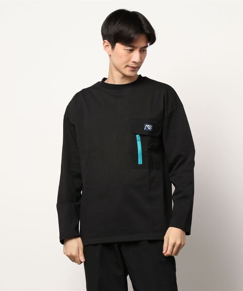 Mountain Mania(マウンテンマニア)の「【Mountain Mania】POKET LONG T-SHIRTS/ロングTシャツ/メンズ(Tシャツ/カットソー・メンズ・ブラック/グリーン/ホワイト/ライトブラウン・L/XL/M)」の2枚目の写真