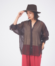 qualite | ソフトオーガンジードロップショルダーシャツ(シャツ/ブラウス)