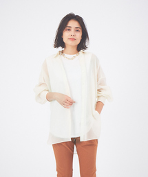 qualite | ソフトオーガンジードロップショルダーシャツ(シャツ/ブラウス)