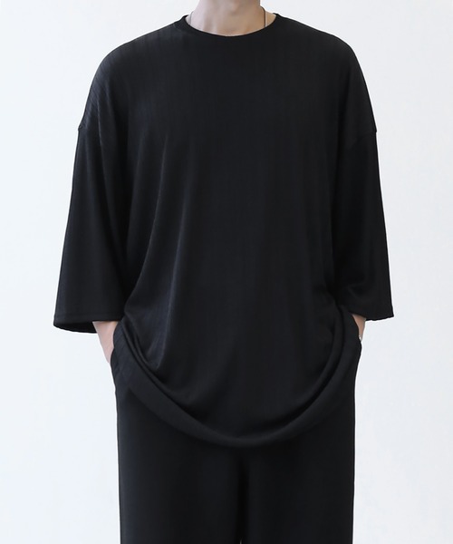 minsobi(ミンソビ)の「ルーズシルエットTシャツ ビッグシルエットベーシックトップス(Tシャツ/カットソー・メンズ・ホワイト/ブラック・FREE)」の13枚目の写真