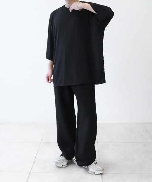 minsobi(ミンソビ)の「ルーズシルエットTシャツ ビッグシルエットベーシックトップス(Tシャツ/カットソー・メンズ・ホワイト/ブラック・FREE)」の15枚目の写真