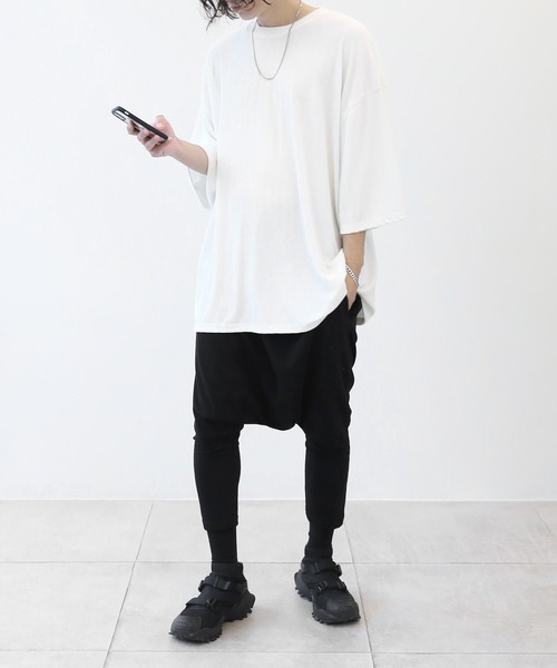 minsobi(ミンソビ)の「ルーズシルエットTシャツ ビッグシルエットベーシックトップス(Tシャツ/カットソー・メンズ・ホワイト/ブラック・FREE)」の18枚目の写真