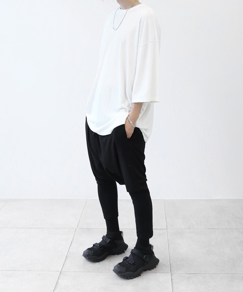 minsobi(ミンソビ)の「ルーズシルエットTシャツ ビッグシルエットベーシックトップス(Tシャツ/カットソー・メンズ・ホワイト/ブラック・FREE)」の16枚目の写真