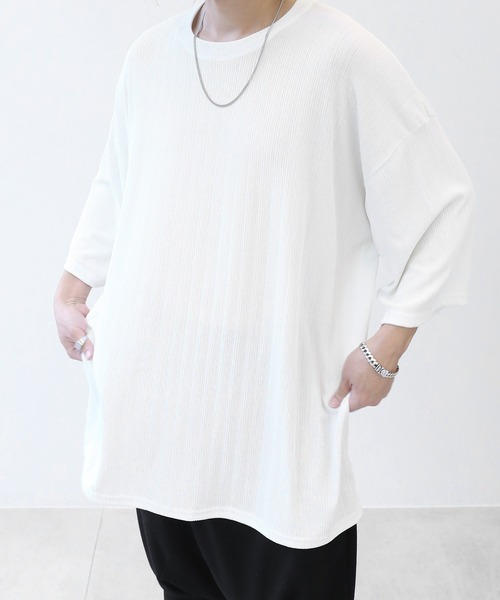 minsobi(ミンソビ)の「ルーズシルエットTシャツ ビッグシルエットベーシックトップス(Tシャツ/カットソー・メンズ・ホワイト/ブラック・FREE)」の10枚目の写真