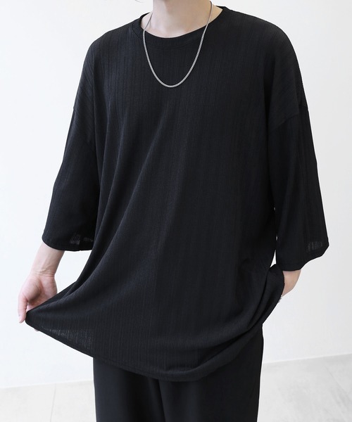 minsobi(ミンソビ)の「ルーズシルエットTシャツ ビッグシルエットベーシックトップス(Tシャツ/カットソー・メンズ・ホワイト/ブラック・FREE)」の5枚目の写真