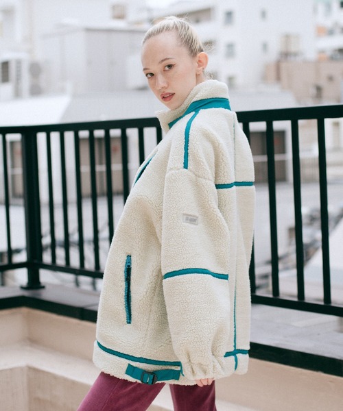 X-girl（エックスガール）の「【WEB限定】OUTDOOR BOA RIDERS JACKET（ブルゾン・レディース・ブラック/オフホワイト・S/M）」の17枚目の写真