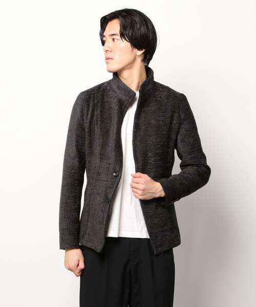 TORNADO MART（トルネードマート）の「Zero by TORNADO MART∴カルゼモールスタンドジャケット（テーラードジャケット・メンズ・チャコールグレー/ライトグレー/ブラック・MEDIUM/LARGE）」の3枚目の写真