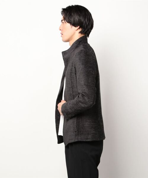 TORNADO MART（トルネードマート）の「Zero by TORNADO MART∴カルゼモールスタンドジャケット（テーラードジャケット・メンズ・チャコールグレー/ライトグレー/ブラック・MEDIUM/LARGE）」の4枚目の写真