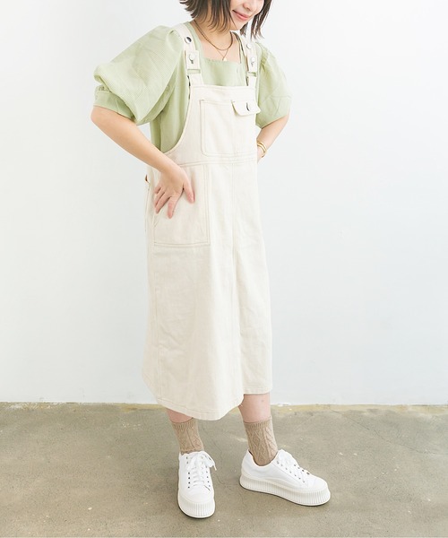nemne store(ネンネストア)の「シャーベットを作るアシメボタンブラウス(シャツ/ブラウス・レディース・ブラウン/オフホワイト/グリーン・フリー)」の10枚目の写真