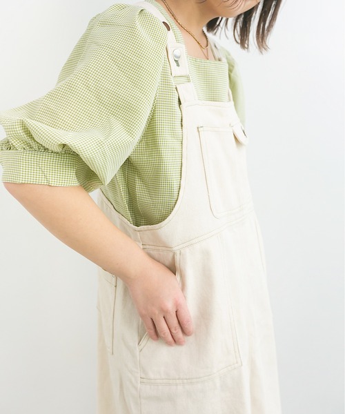 nemne store(ネンネストア)の「シャーベットを作るアシメボタンブラウス(シャツ/ブラウス・レディース・ブラウン/オフホワイト/グリーン・フリー)」の19枚目の写真