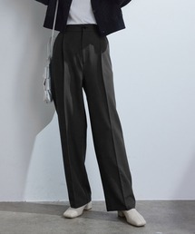 vis-`a-vis | 【WEB限定】美シルエットセンタープレスカラーセミワイドパンツ【洗濯機可】(スラックス)