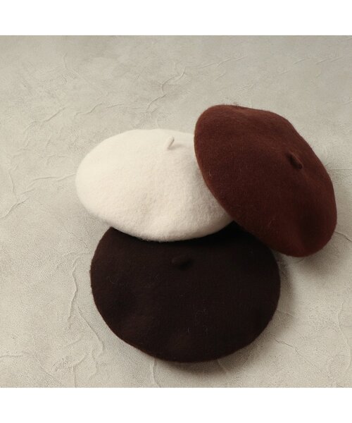apres les cours（アプレレクール）の「フェルトベレー帽（ハンチング/ベレー帽・キッズ・ベージュ/ブラウン/チャコール・50/54/58）」の18枚目の写真