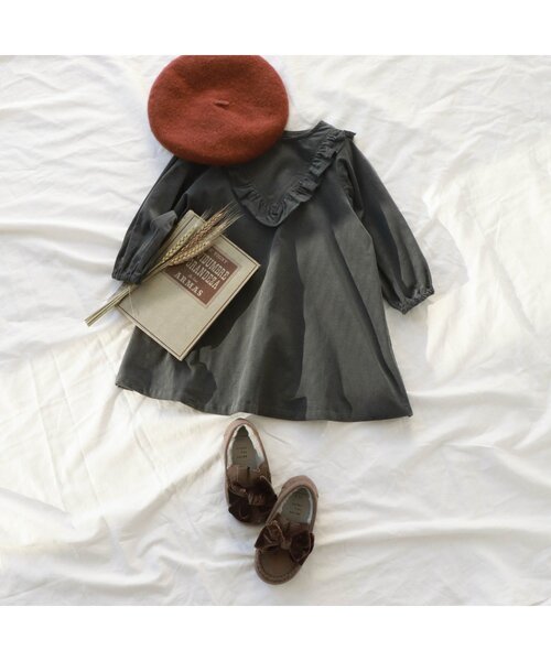 apres les cours（アプレレクール）の「フェルトベレー帽（ハンチング/ベレー帽・キッズ・ベージュ/ブラウン/チャコール・50/54/58）」の20枚目の写真