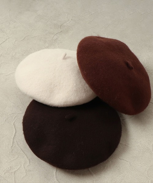 apres les cours（アプレレクール）の「フェルトベレー帽（ハンチング/ベレー帽・キッズ・ベージュ/ブラウン/チャコール・50/54/58）」の5枚目の写真