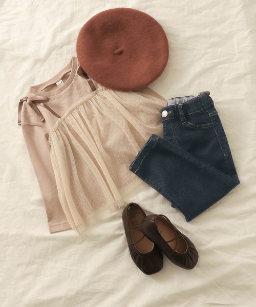 apres les cours（アプレレクール）の「フェルトベレー帽（ハンチング/ベレー帽・キッズ・ベージュ/ブラウン/チャコール・50/54/58）」の6枚目の写真