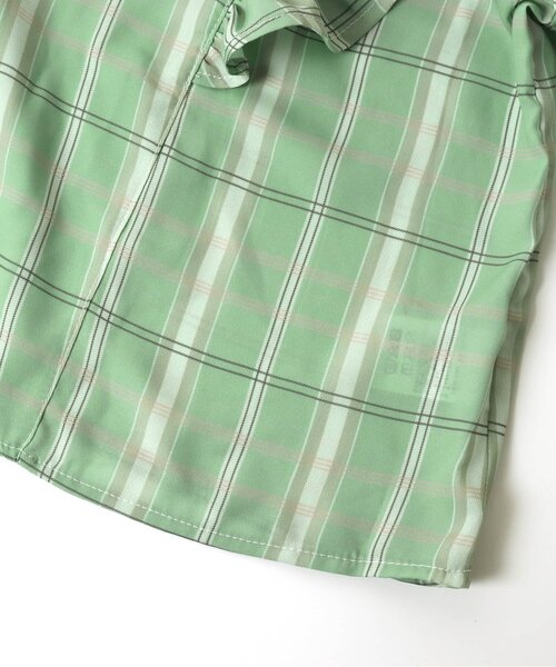 algy（アルジー）の「/チェック半袖ブラウス（シャツ/ブラウス・キッズ・オフホワイト/ミント/ブラウン・XX-SMALL/SMALL/MEDIUM/X-SMALL）」の12枚目の写真
