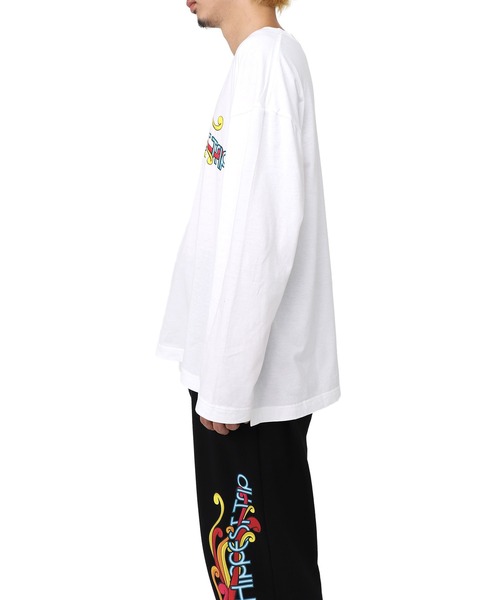 MYne(マイン)の「【MYne】"THE HIPPEST TRIPA"プリンテッドロングスリーブ Tシャツ/"THE HIPPEST TRIPA" Printed L/S T-shirt(Tシャツ/カットソー・メンズ・ホワイト/ブラック・S/L/M)」の3枚目の写真