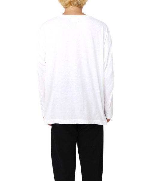 MYne(マイン)の「【MYne】"THE HIPPEST TRIPA"プリンテッドロングスリーブ Tシャツ/"THE HIPPEST TRIPA" Printed L/S T-shirt(Tシャツ/カットソー・メンズ・ホワイト/ブラック・S/L/M)」の4枚目の写真