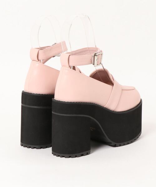 Ank Rouge（アンクルージュ）の「ビジューリボン厚底シューズ（パンプス・レディース・ブラック/ピンク・L/M）」の5枚目の写真