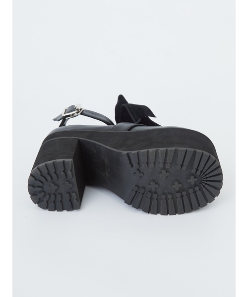 Ank Rouge（アンクルージュ）の「ビジューリボン厚底シューズ（パンプス・レディース・ブラック/ピンク・L/M）」の10枚目の写真