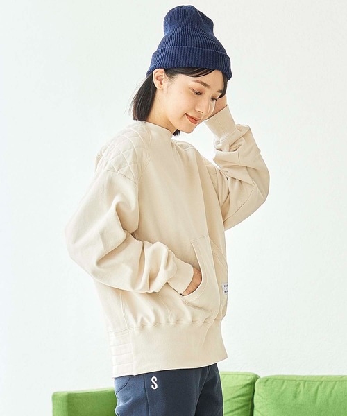 SILAS（サイラス）の「QUILTED SWEAT TOP キルティング スウェットトップ サイラス（スウェット・レディース・ネイビー/ブラック/オフホワイト・ONE SIZE）」の10枚目の写真