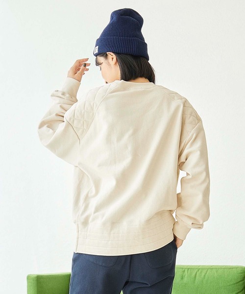 SILAS（サイラス）の「QUILTED SWEAT TOP キルティング スウェットトップ サイラス（スウェット・レディース・ネイビー/ブラック/オフホワイト・ONE SIZE）」の21枚目の写真