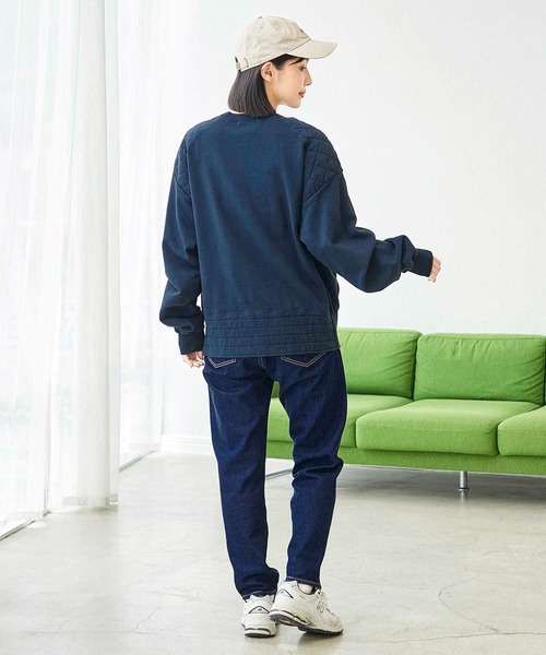 SILAS（サイラス）の「QUILTED SWEAT TOP キルティング スウェットトップ サイラス（スウェット・レディース・ネイビー/ブラック/オフホワイト・ONE SIZE）」の20枚目の写真