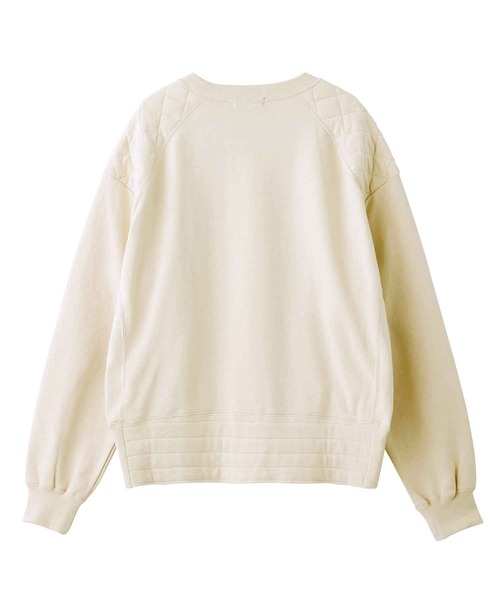 SILAS（サイラス）の「QUILTED SWEAT TOP キルティング スウェットトップ サイラス（スウェット・レディース・ネイビー/ブラック/オフホワイト・ONE SIZE）」の7枚目の写真