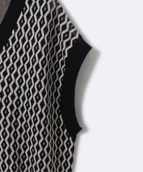 one way（ワンウェイ）の「【oneway】ジャガードオーバーニット（ベスト・レディース・ブラック/ライトグリーン/ライトブラウン・FREE）」の14枚目の写真