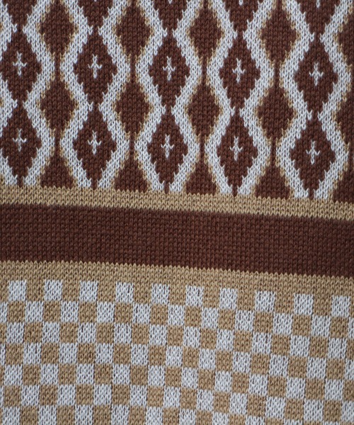 one way（ワンウェイ）の「【oneway】ジャガードオーバーニット（ベスト・レディース・ブラック/ライトグリーン/ライトブラウン・FREE）」の7枚目の写真