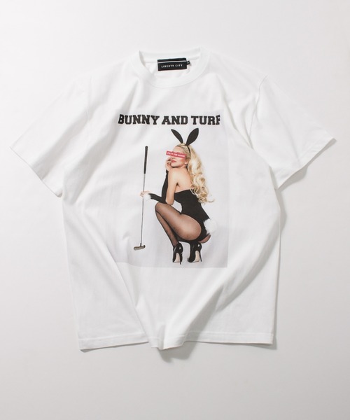 LIBERTY CITY（リバティシティ）の「【LIBERTY CITY/リバティーシティ】 [BUNNY&TURF] Tシャツ（Tシャツ/カットソー・メンズ・ブラック/ホワイト・2/4/3）」の6枚目の写真