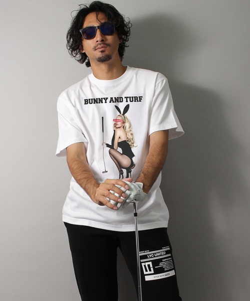 LIBERTY CITY（リバティシティ）の「【LIBERTY CITY/リバティーシティ】 [BUNNY&TURF] Tシャツ（Tシャツ/カットソー・メンズ・ブラック/ホワイト・2/4/3）」の4枚目の写真