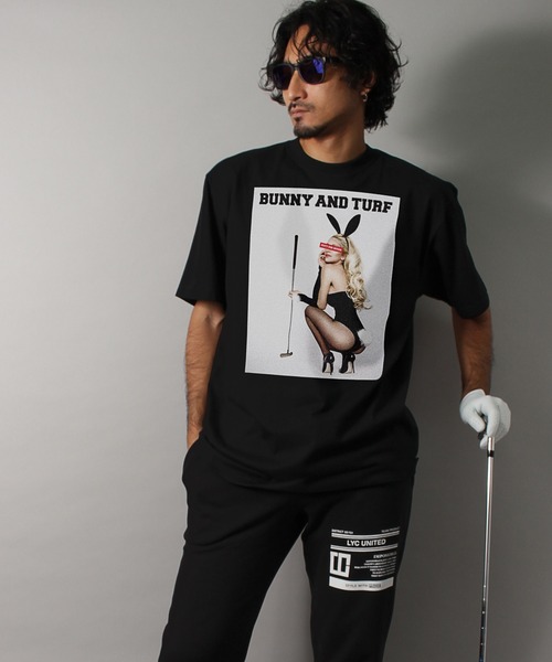 LIBERTY CITY（リバティシティ）の「【LIBERTY CITY/リバティーシティ】 [BUNNY&TURF] Tシャツ（Tシャツ/カットソー・メンズ・ブラック/ホワイト・2/4/3）」の5枚目の写真