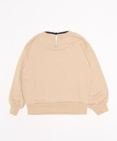 PINKHUNT(ピンクハント)の「PINKHUNT ネックレイヤードテディベアトレーナー 5852K(スウェット・キッズ・ホワイト/ベージュ・120cm/150cm/160cm/130cm/140cm)」の3枚目の写真