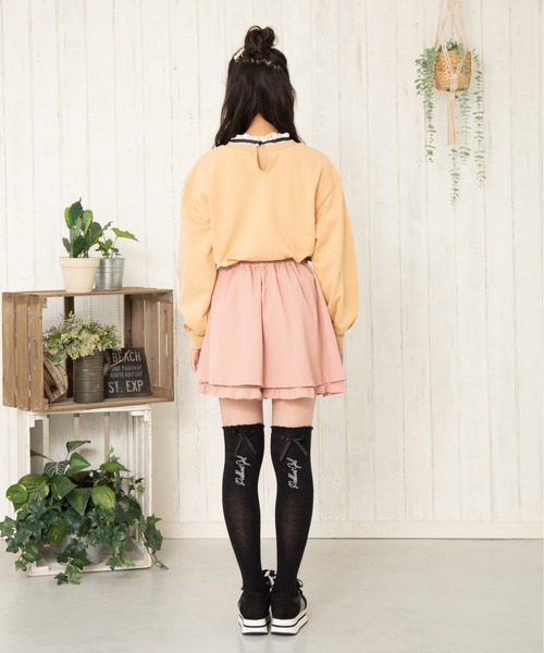 PINKHUNT(ピンクハント)の「PINKHUNT ネックレイヤードテディベアトレーナー 5852K(スウェット・キッズ・ホワイト/ベージュ・120cm/150cm/160cm/130cm/140cm)」の6枚目の写真