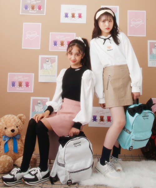 PINKHUNT(ピンクハント)の「PINKHUNT ネックレイヤードテディベアトレーナー 5852K(スウェット・キッズ・ホワイト/ベージュ・120cm/150cm/160cm/130cm/140cm)」の11枚目の写真