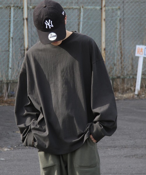 ZIP FIVE（ジップファイブ）の「【ZIP FIVE】【USAコットン】【8oz】バルーンスリーブビッグシルエット 高密度ヘビーウェイトロング長袖Tシャツ（Tシャツ/カットソー・メンズ・ブラック/チャコール/ホワイト・LARGE/MEDIUM）」の3枚目の写真