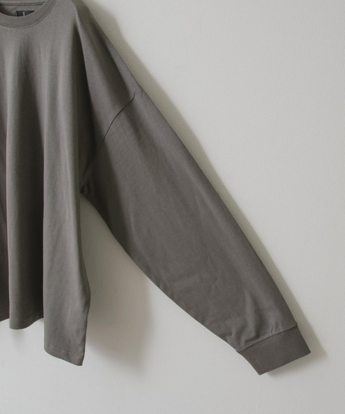 ZIP FIVE（ジップファイブ）の「【ZIP FIVE】【USAコットン】【8oz】バルーンスリーブビッグシルエット 高密度ヘビーウェイトロング長袖Tシャツ（Tシャツ/カットソー・メンズ・ブラック/チャコール/ホワイト・LARGE/MEDIUM）」の7枚目の写真