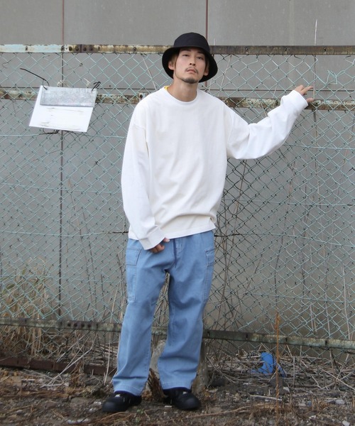 ZIP FIVE（ジップファイブ）の「【ZIP FIVE】【USAコットン】【8oz】バルーンスリーブビッグシルエット 高密度ヘビーウェイトロング長袖Tシャツ（Tシャツ/カットソー・メンズ・ブラック/チャコール/ホワイト・LARGE/MEDIUM）」の9枚目の写真