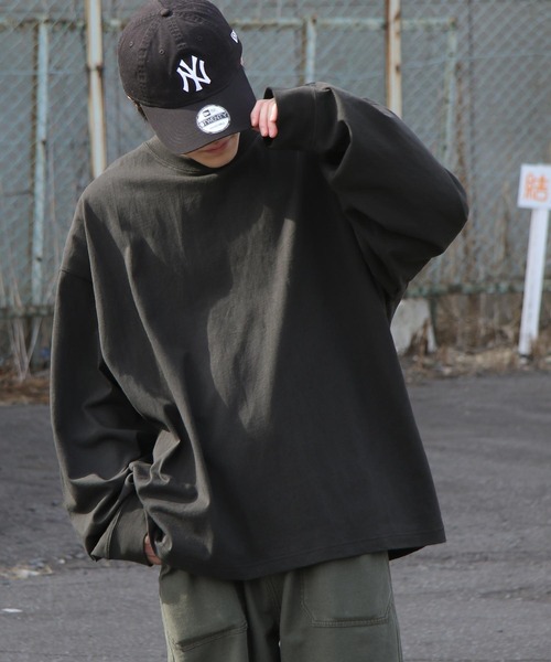 ZIP FIVE（ジップファイブ）の「【ZIP FIVE】【USAコットン】【8oz】バルーンスリーブビッグシルエット 高密度ヘビーウェイトロング長袖Tシャツ（Tシャツ/カットソー・メンズ・ブラック/チャコール/ホワイト・LARGE/MEDIUM）」の12枚目の写真