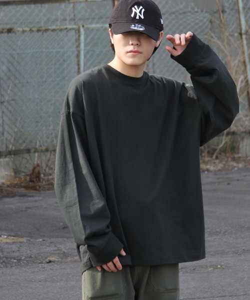 ZIP FIVE（ジップファイブ）の「【ZIP FIVE】【USAコットン】【8oz】バルーンスリーブビッグシルエット 高密度ヘビーウェイトロング長袖Tシャツ（Tシャツ/カットソー・メンズ・ブラック/チャコール/ホワイト・LARGE/MEDIUM）」の13枚目の写真