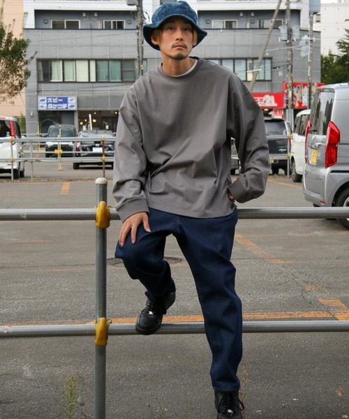 ZIP FIVE（ジップファイブ）の「【ZIP FIVE】【USAコットン】【8oz】バルーンスリーブビッグシルエット 高密度ヘビーウェイトロング長袖Tシャツ（Tシャツ/カットソー・メンズ・ブラック/チャコール/ホワイト・LARGE/MEDIUM）」の14枚目の写真