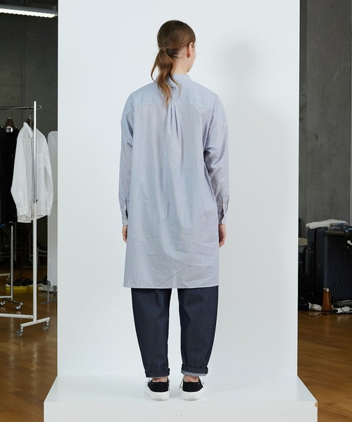 FRAPBOIS（フラボア）の「PARK ストライプロングシャツ（シャツ/ブラウス・レディース・ブルー/グリーン・1/2）」の15枚目の写真