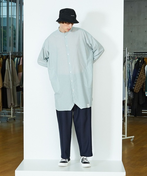 FRAPBOIS（フラボア）の「PARK ストライプロングシャツ（シャツ/ブラウス・レディース・ブルー/グリーン・1/2）」の19枚目の写真