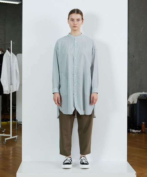 FRAPBOIS（フラボア）の「PARK ストライプロングシャツ（シャツ/ブラウス・レディース・ブルー/グリーン・1/2）」の20枚目の写真