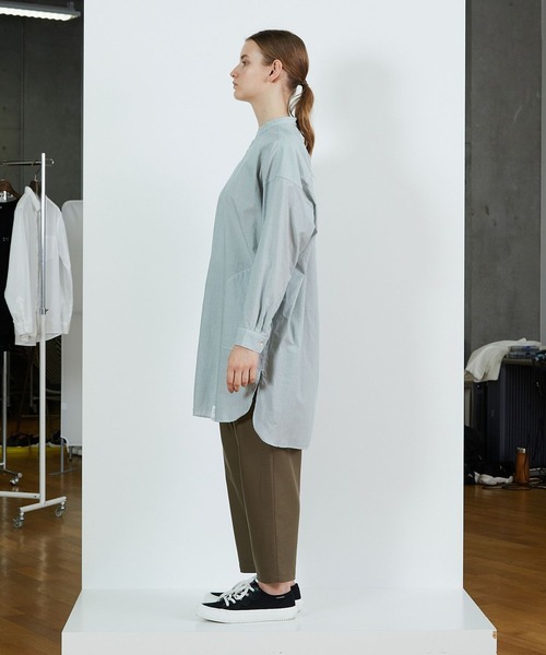 FRAPBOIS（フラボア）の「PARK ストライプロングシャツ（シャツ/ブラウス・レディース・ブルー/グリーン・1/2）」の14枚目の写真