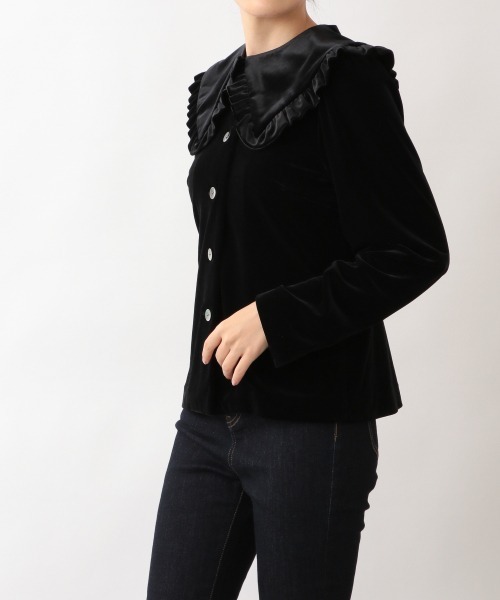 yuw（ユウ）の「VELOUR COLLAR　229466（付け襟・レディース・ブラック/ブラウン・FREE）」の4枚目の写真