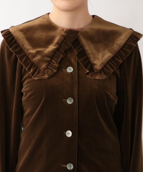 yuw（ユウ）の「VELOUR COLLAR　229466（付け襟・レディース・ブラック/ブラウン・FREE）」の7枚目の写真